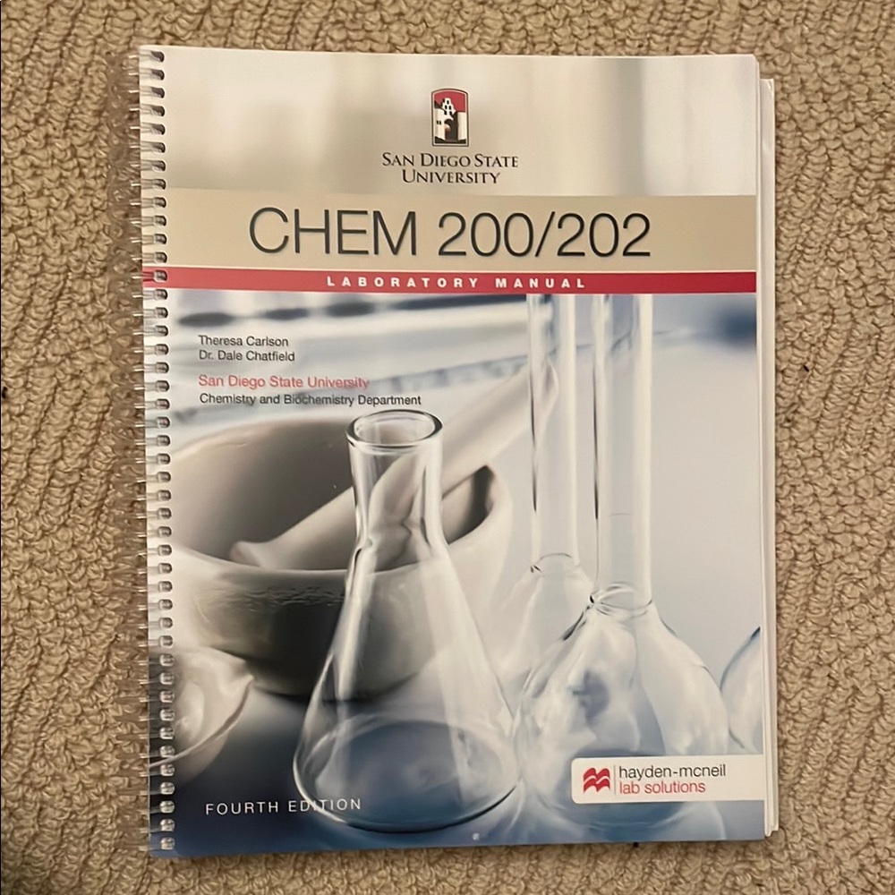 San Diego State University Chem 200/202 Lab Manual Fourth Edition